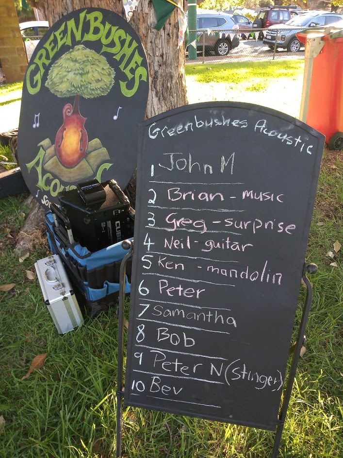 blackboard under the tree